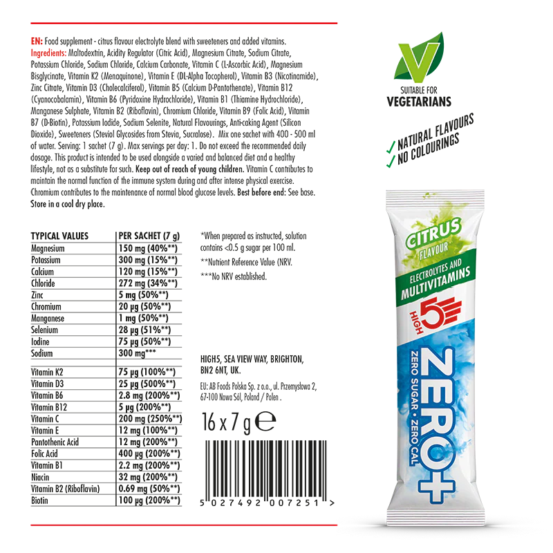 High 5 ZERO+ MULTIVITAMINS 7 g - PRÍCHUŤ: lesné plody