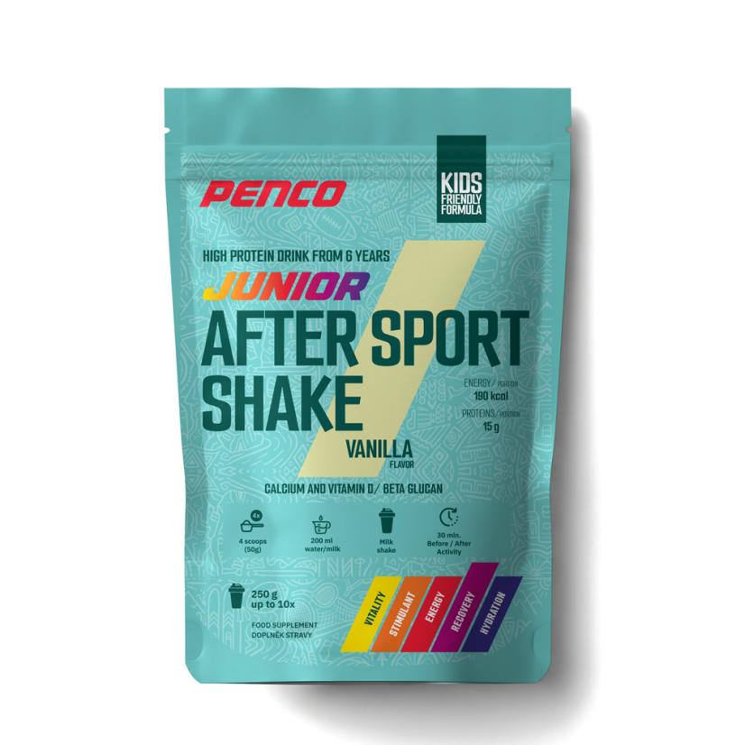 Penco JUNIOR AFTER SPORT SHAKE 250 g - PRÍCHUŤ: čokoláda