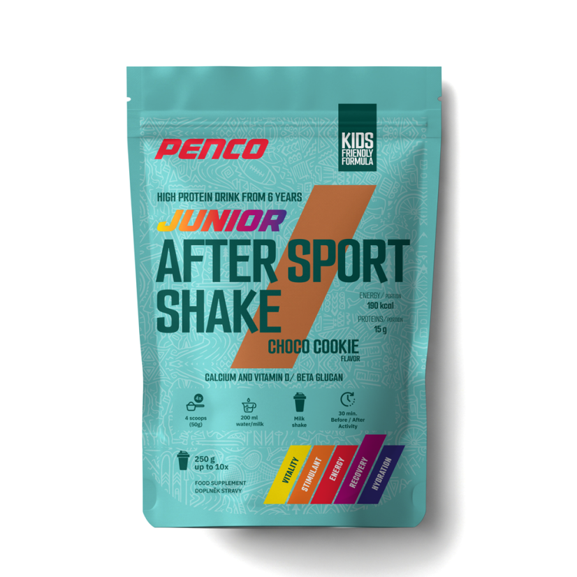 Penco JUNIOR AFTER SPORT SHAKE 250 g - PRÍCHUŤ: čokoláda