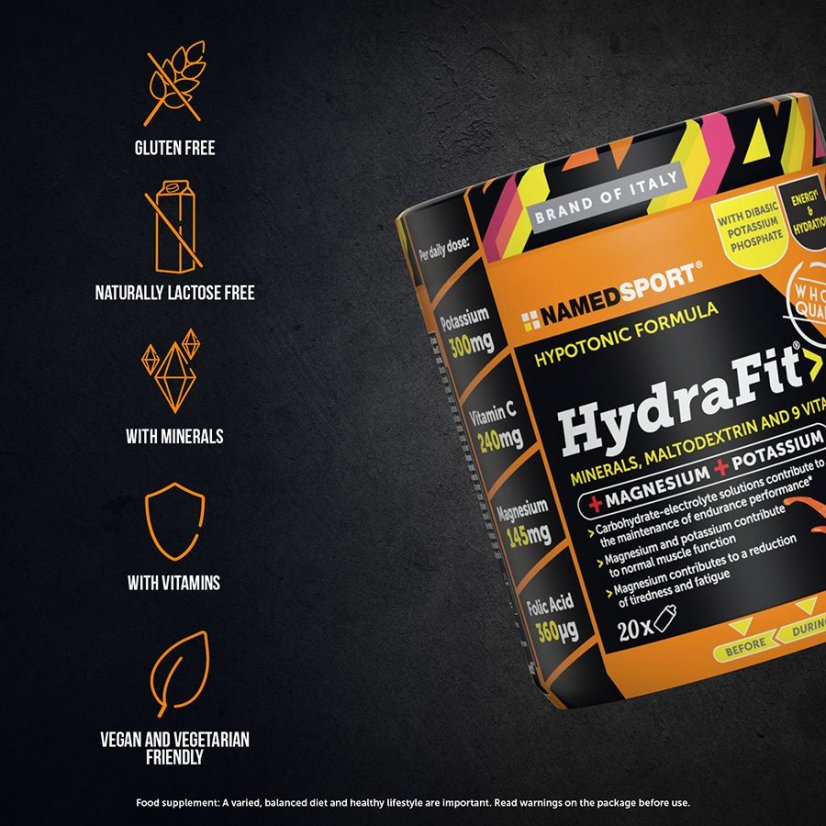 NamedSport HYDRAFIT 400 g + fľaša Elite - GRÁTIS