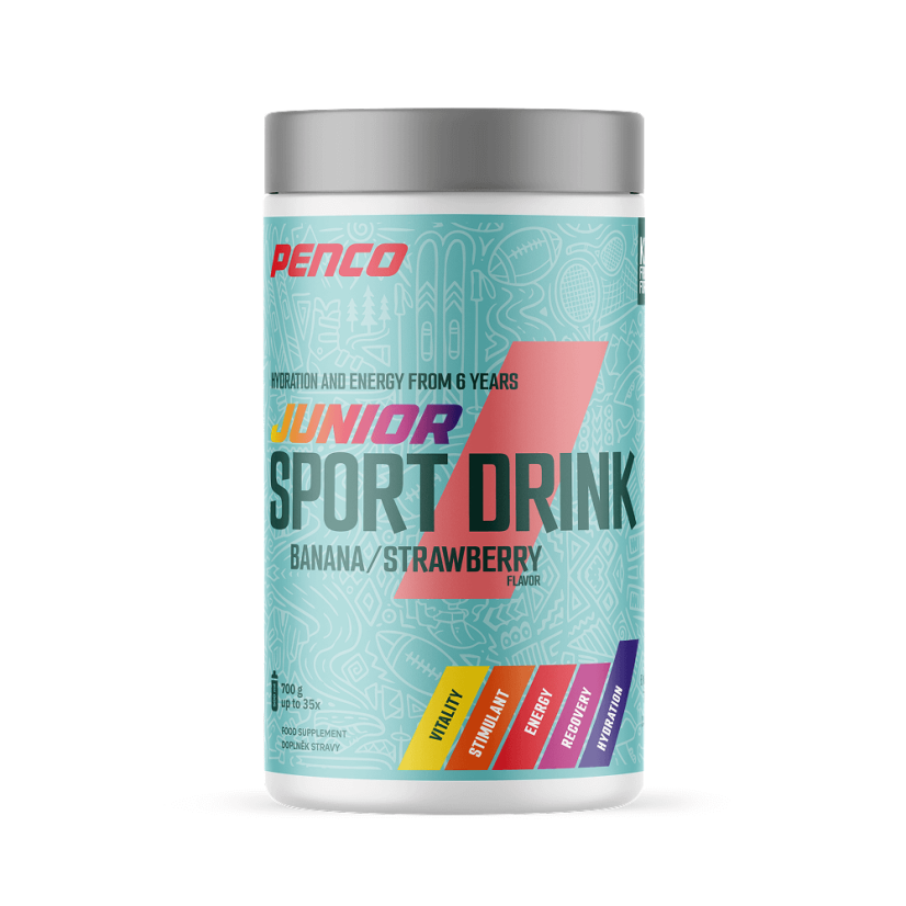 Penco JUNIOR SPORT DRINK 700 g + FĽAŠA GRÁTIS - PRÍCHUŤ: pomaranč